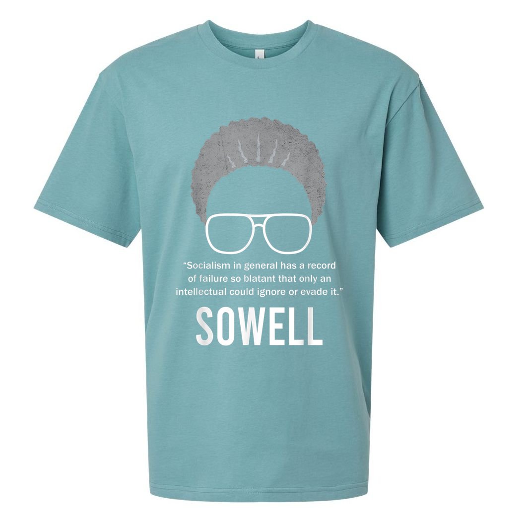 Thomas Sowell Socialism Quote Black History Month Sueded Cloud Jersey T-Shirt