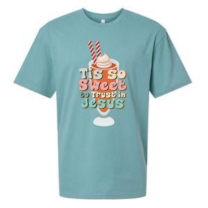 Tis So Sweet To Trust In Jesus Sueded Cloud Jersey T-Shirt