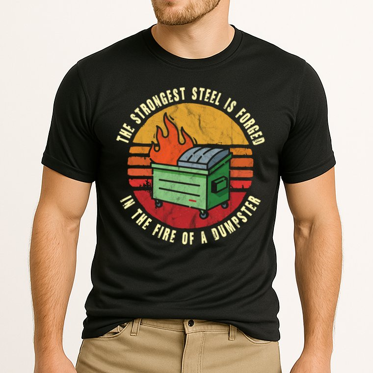The Strongest Steel Is Forged In The Fire Of A Dumpster Gift Cooling Performance Crew T-Shirt