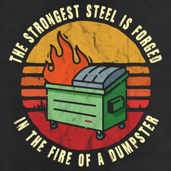 The Strongest Steel Is Forged In The Fire Of A Dumpster Gift 11oz C Handle Ceramic Mug