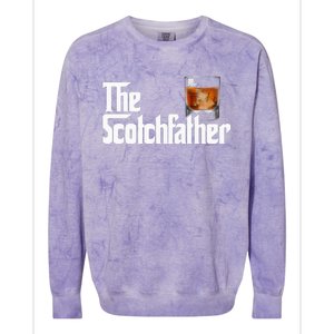 The Scotchfather Scotch Father Dad Father's Day Drinking Colorblast Crewneck Sweatshirt