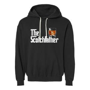 The Scotchfather Scotch Father Dad Father's Day Drinking Garment-Dyed Fleece Hoodie