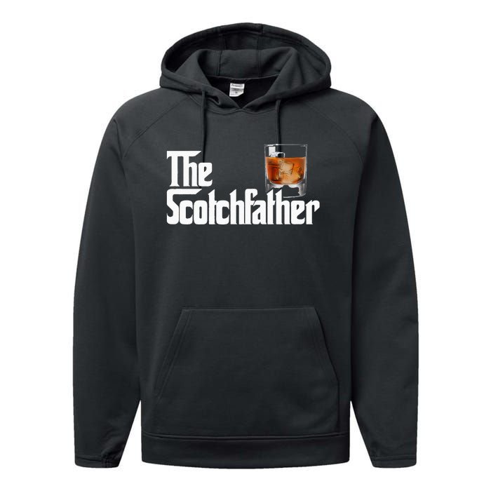 The Scotchfather Scotch Father Dad Father's Day Drinking Performance Fleece Hoodie