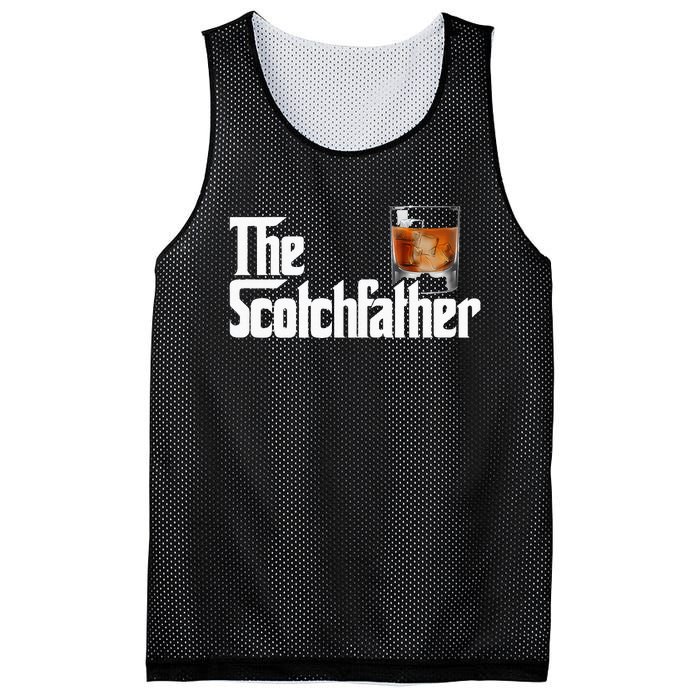 The Scotchfather Scotch Father Dad Father's Day Drinking Mesh Reversible Basketball Jersey Tank