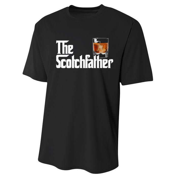 The Scotchfather Scotch Father Dad Father's Day Drinking Performance Sprint T-Shirt