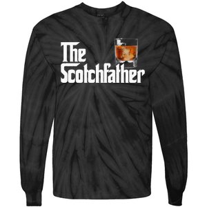 The Scotchfather Scotch Father Dad Father's Day Drinking Tie-Dye Long Sleeve Shirt