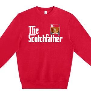 The Scotchfather Scotch Father Dad Father's Day Drinking Premium Crewneck Sweatshirt