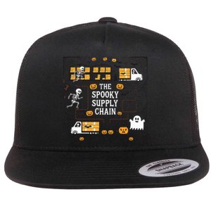 The Spooky Supply Chain Supply Chain Logistics Halloween Flat Bill Trucker Hat