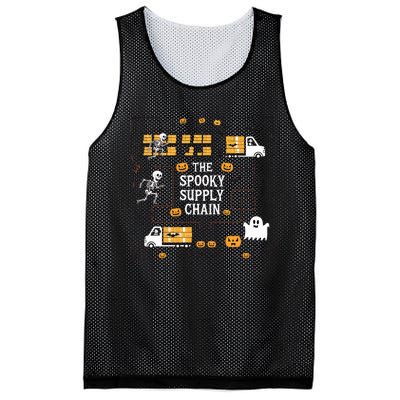 The Spooky Supply Chain Supply Chain Logistics Halloween Mesh Reversible Basketball Jersey Tank