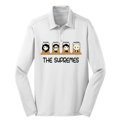 The Supremes Supreme Court Justices Rbg Cute Silk Touch Performance Long Sleeve Polo