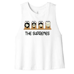 The Supremes Supreme Court Justices Rbg Cute Women's Racerback Cropped Tank