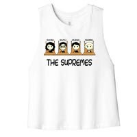 The Supremes Supreme Court Justices Rbg Cute Women's Racerback Cropped Tank