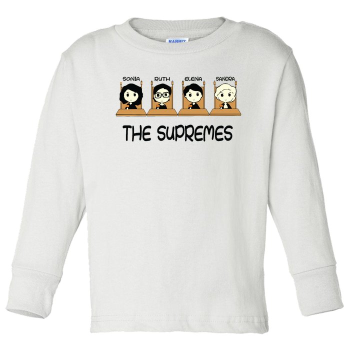 The Supremes Supreme Court Justices Rbg Cute Toddler Long Sleeve Shirt