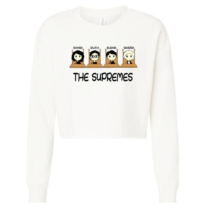 The Supremes Supreme Court Justices Rbg Cute Cropped Pullover Crew