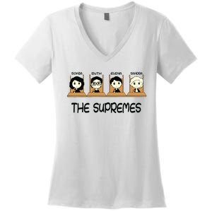 The Supremes Supreme Court Justices Rbg Cute Women's V-Neck T-Shirt