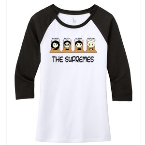 The Supremes Supreme Court Justices Rbg Cute Women's Tri-Blend 3/4-Sleeve Raglan Shirt