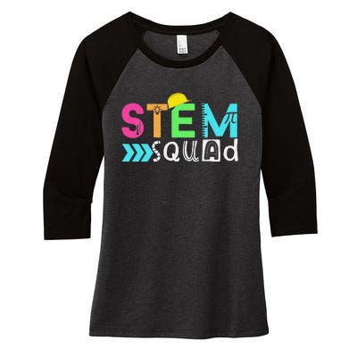 Team STEM Science Technology Engineering Math Teacher Women's Tri-Blend 3/4-Sleeve Raglan Shirt