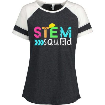 Team STEM Science Technology Engineering Math Teacher Enza Ladies Jersey Colorblock Tee