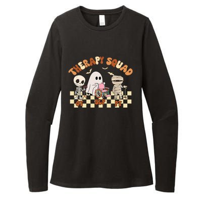 Therapy Squad SLP OT PT Groovy Halloween Speech Physical Womens CVC Long Sleeve Shirt