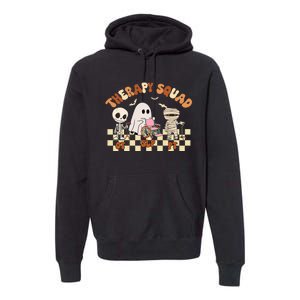 Therapy Squad SLP OT PT Groovy Halloween Speech Physical Premium Hoodie