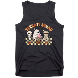 Therapy Squad SLP OT PT Groovy Halloween Speech Physical Tank Top