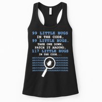 Technology Software Script HTML Network 99 Little Bugs Women's Racerback Tank