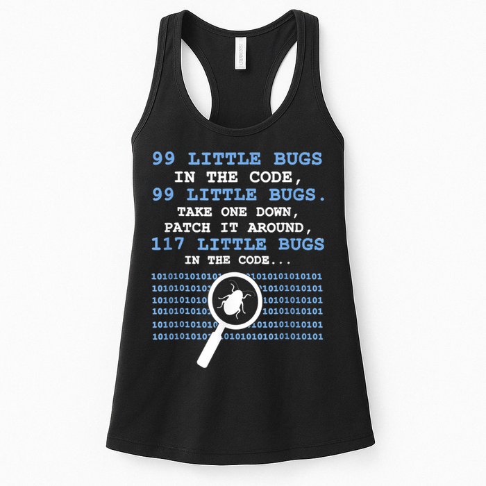 Technology Software Script HTML Network 99 Little Bugs Women's Racerback Tank