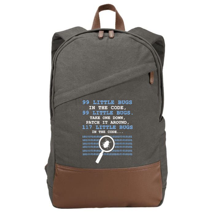 Technology Software Script HTML Network 99 Little Bugs Cotton Canvas Backpack