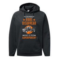 Towing Service Super Power Tow Truck Performance Fleece Hoodie