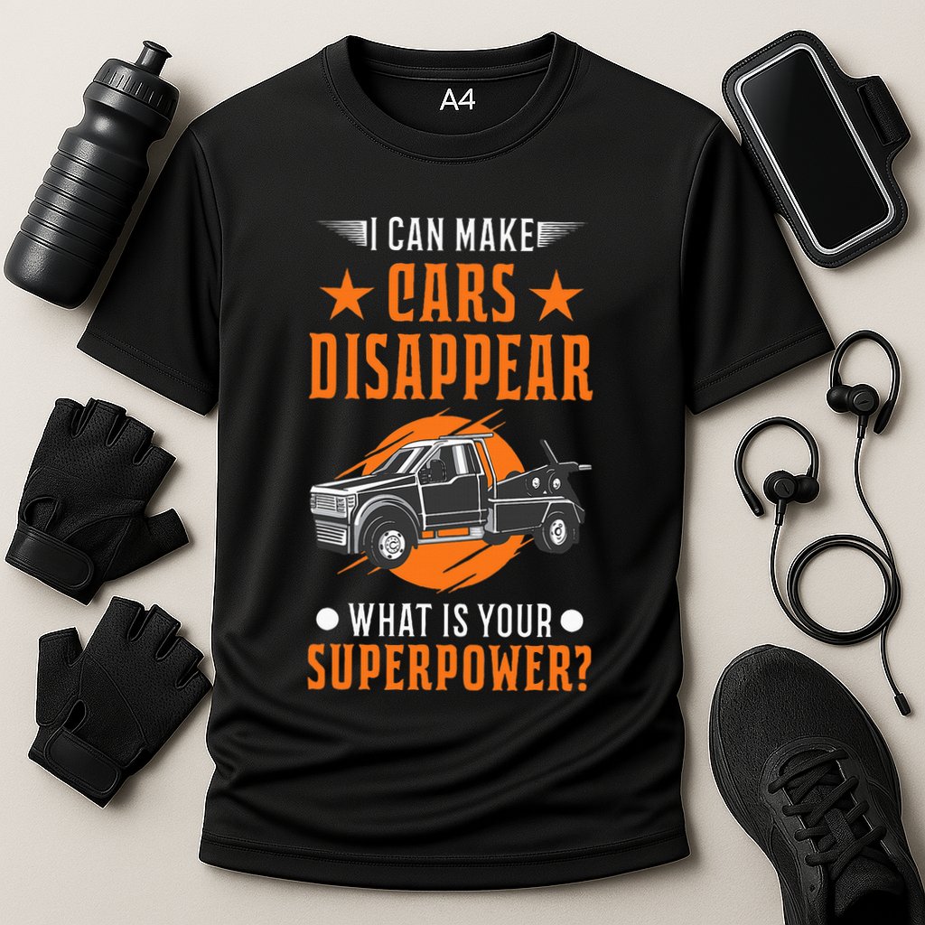 Towing Service Super Power Tow Truck Cooling Performance Crew T-Shirt