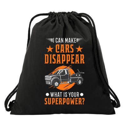 Towing Service Super Power Tow Truck Drawstring Bag