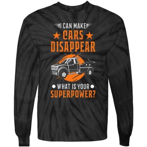 Towing Service Super Power Tow Truck Tie-Dye Long Sleeve Shirt