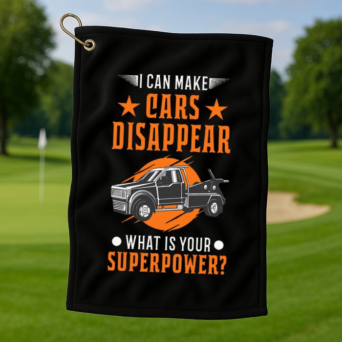 Towing Service Super Power Tow Truck Golf Towel
