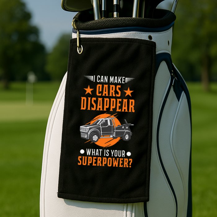 Towing Service Super Power Tow Truck Golf Towel