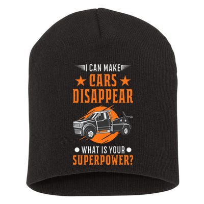 Towing Service Super Power Tow Truck Short Acrylic Beanie