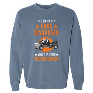 Towing Service Super Power Tow Truck Garment-Dyed Sweatshirt