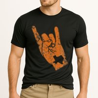 Texas State Silhouette Hook Em Hands Texan Pride Cooling Performance Crew T-Shirt