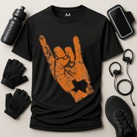 Texas State Silhouette Hook Em Hands Texan Pride Cooling Performance Crew T-Shirt