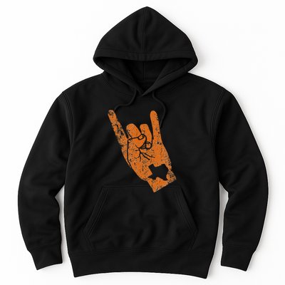 Texas State Silhouette Hook Em Hands Texan Pride Hoodie