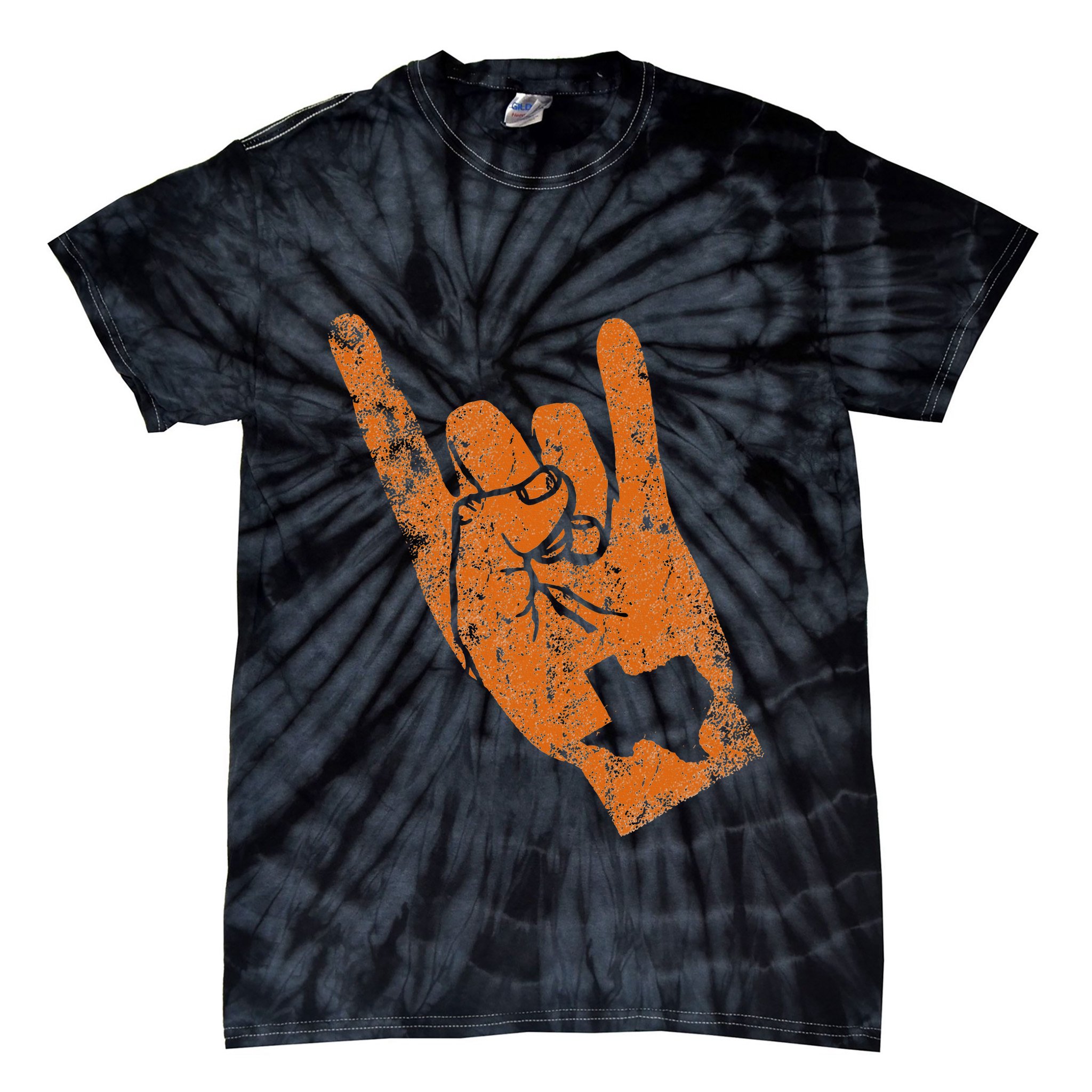 Texas State Silhouette Hook Em Hands Texan Pride Tie-Dye T-Shirt