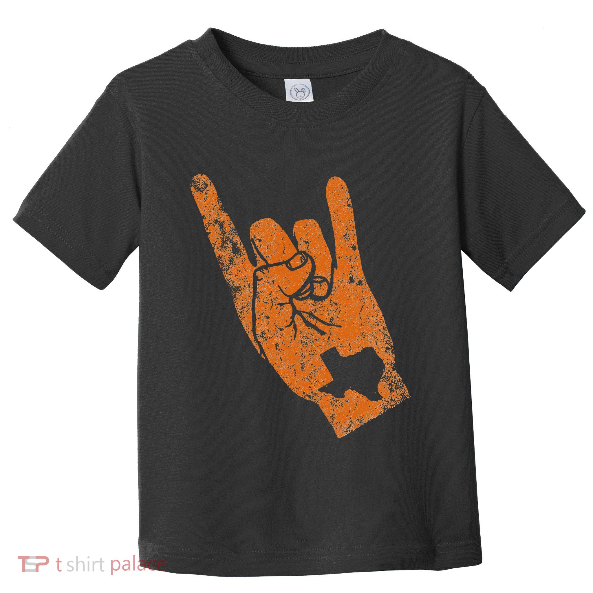 Texas State Silhouette Hook Em Hands Texan Pride Toddler T-Shirt