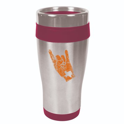 Texas State Silhouette Hook Em Hands Texan Pride 16oz Travel Tumbler