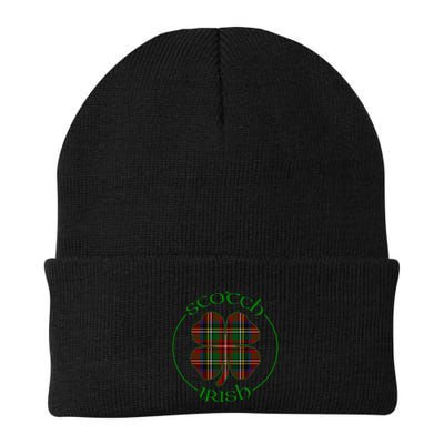 Tartan Shamrock Scots Scotch Irish Pride Ireland Graphic Gift Beanie