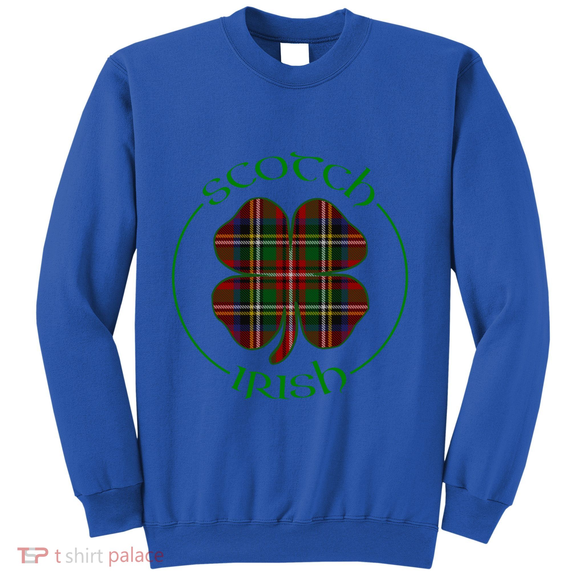 Tartan Shamrock Scots Scotch Irish Pride Ireland Graphic Gift Sweatshirt
