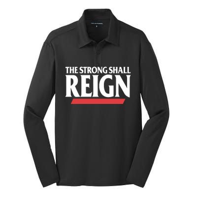 The Strong Shall Reign Silk Touch Performance Long Sleeve Polo