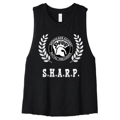 Traditional Skinhead S.H.A.R.P Oi Ska Skinheadsharp Women's Racerback Cropped Tank