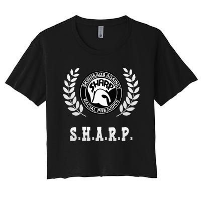 Traditional Skinhead S.H.A.R.P Oi Ska Skinheadsharp Women's Crop Top Tee