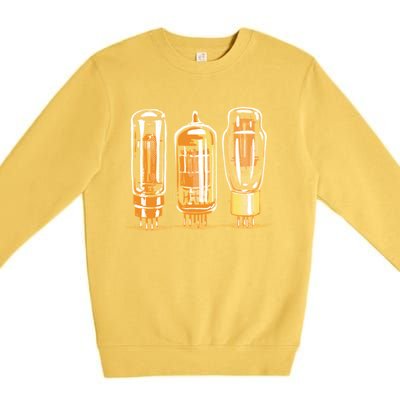 Throwback Style Stereo Amplifier Vacuum Tubes Premium Crewneck Sweatshirt