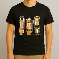 Throwback Style Stereo Amplifier Vacuum Tubes T-Shirt