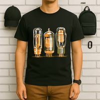 Throwback Style Stereo Amplifier Vacuum Tubes T-Shirt